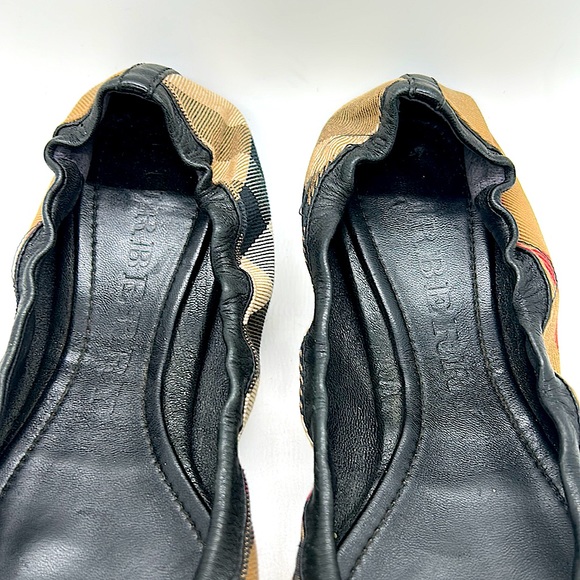 Burberry Authentic Classic Pattern Ballet Slip On Slipper Shoes **Sz 39.5/9.5** - Picture 3 of 10